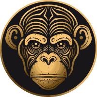 A Monkeys face as a logo